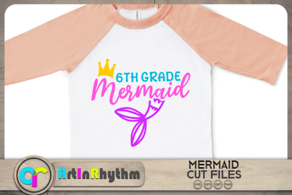 6th Grade Mermaid SVG, Back to School