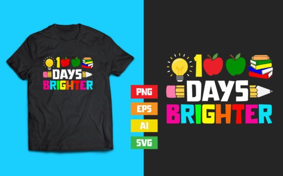 Back to School 100 Days of Brighter T-Shirt Design: A Must-Have for Your POD Business