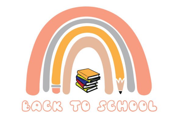 Back to School Rainbow PNG for Creative Projects