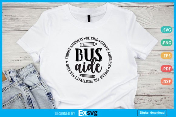 Bus Driver Aide Squad Back to School and Be Kind Choose Kindness Matching Group Squad Designs