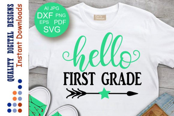 Hello First Grade Back to School Print